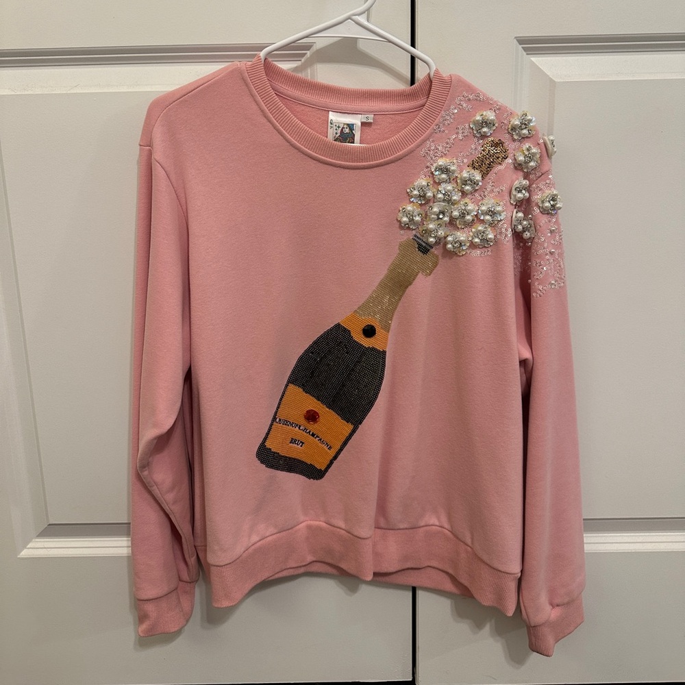 Queen of Sparkles Champagne Sweater